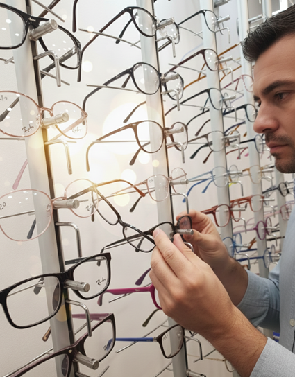 Epace Vision Showroom - Client achat lunettes
